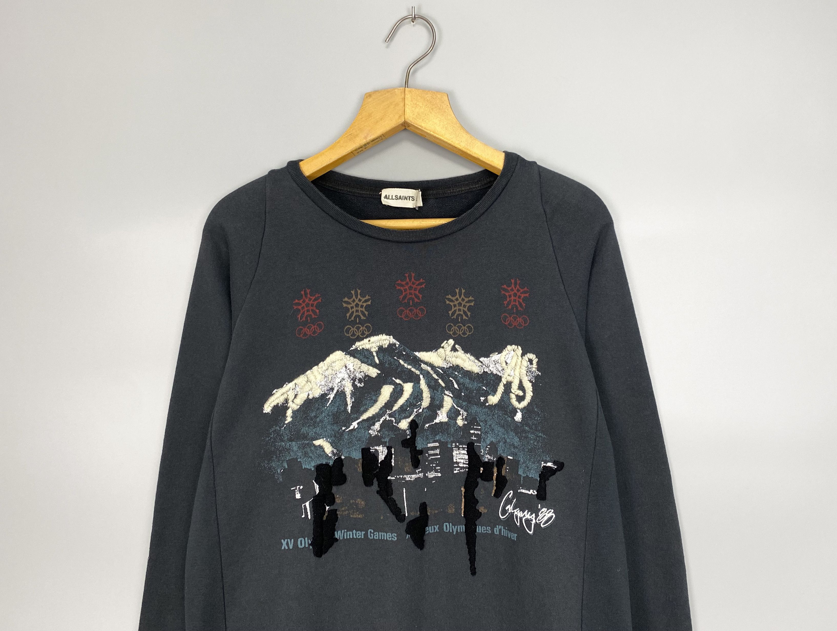 Allsaints ALLSAINTS XV Olympic Winter Games Vintage Printed Sweatshirt Size US M / EU 48-50 / 2 - 2 Thumbnail