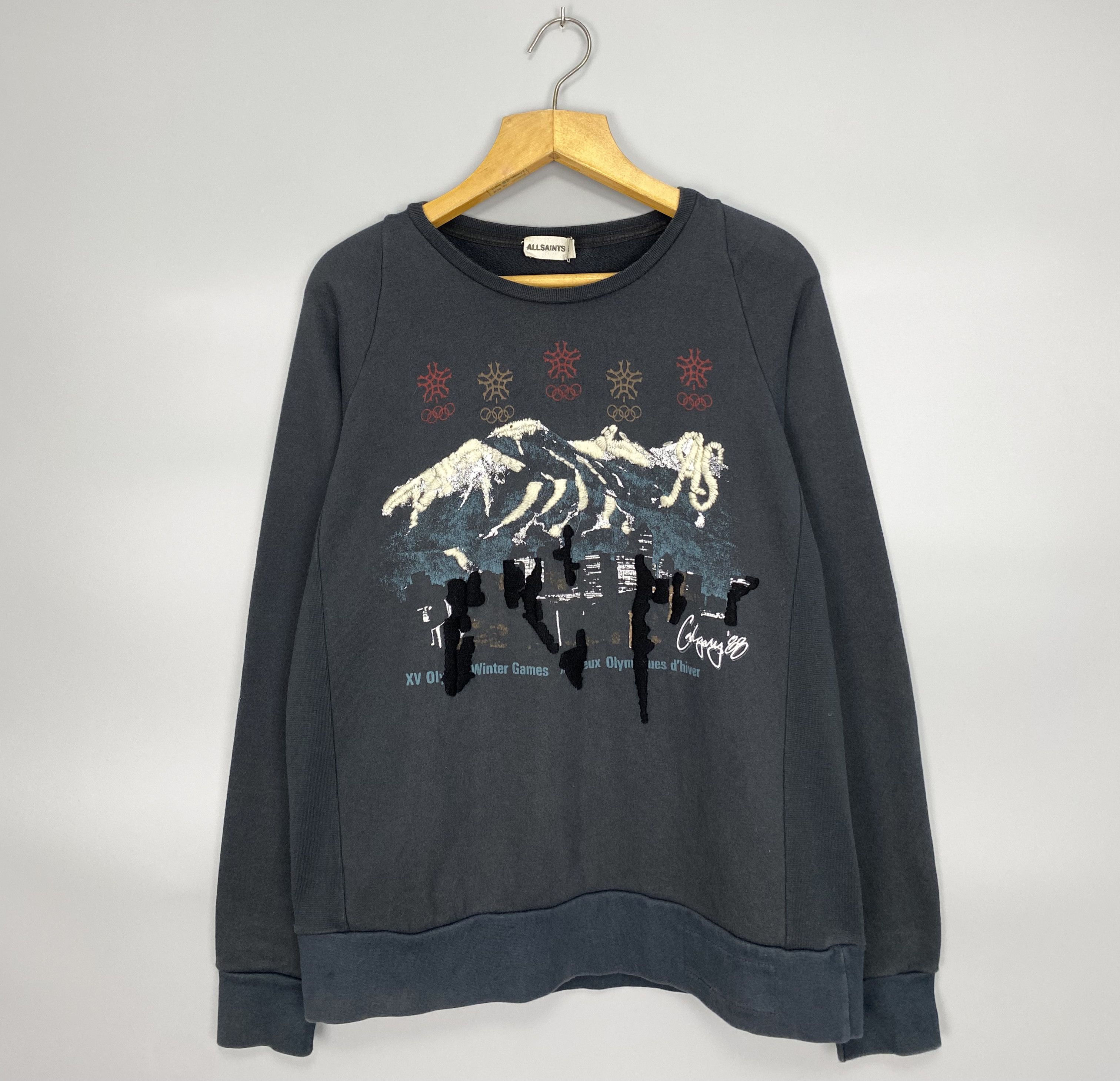 Allsaints ALLSAINTS XV Olympic Winter Games Vintage Printed Sweatshirt Size US M / EU 48-50 / 2 - 1 Thumbnail