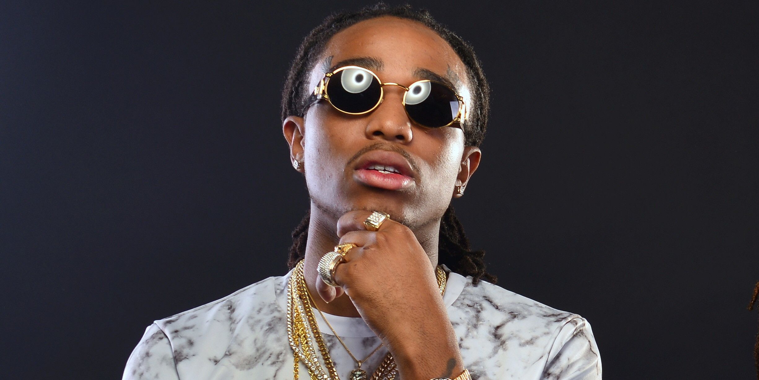 Vintage Fendi sunglasses as seen on Quavo FENDI Vintage Sunglasses Gold Temple Brown 7069 Oval Frame  main image 3