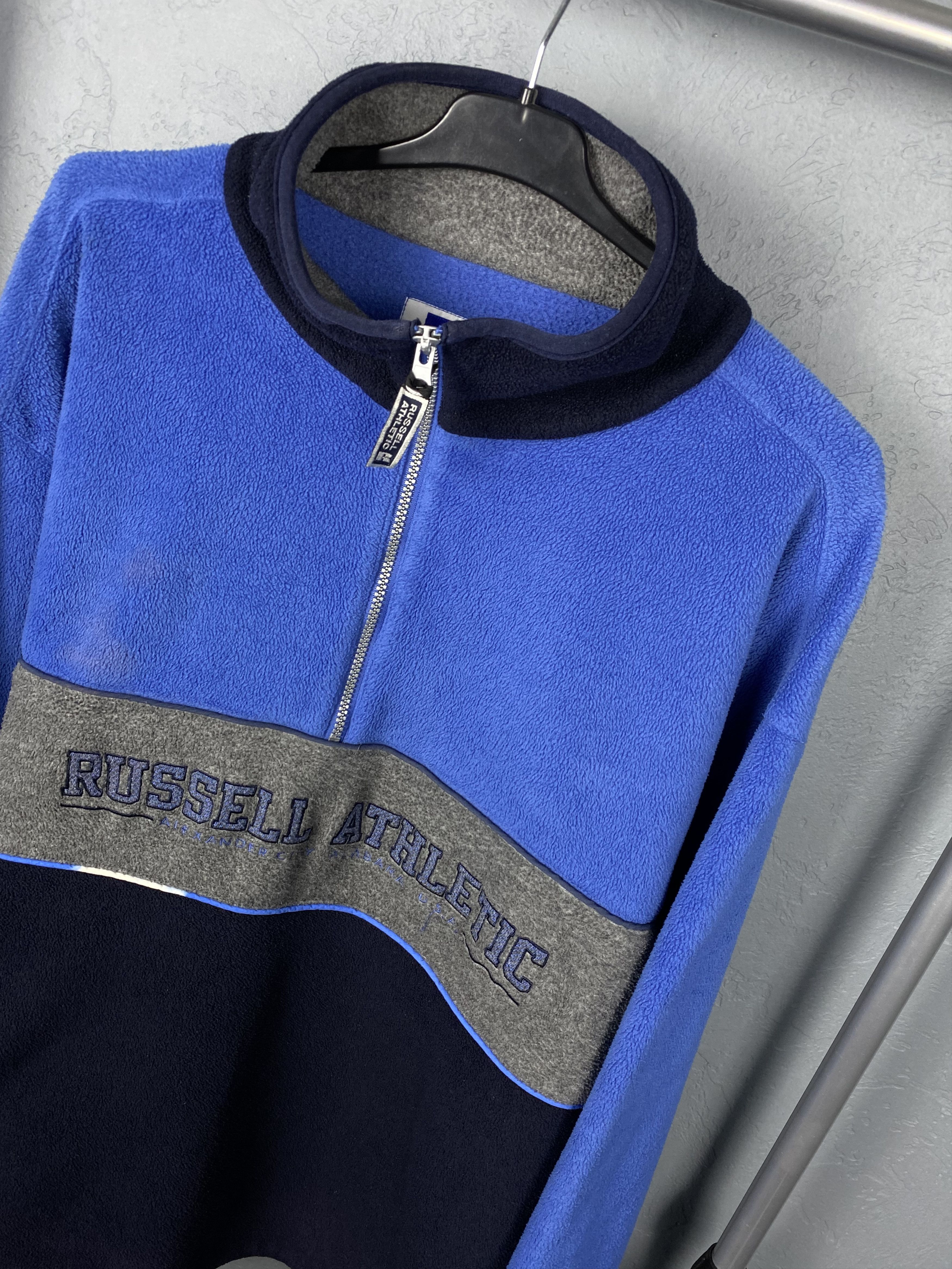 Russell Athletic Russell Athletic Vintage 1\4 Quarter Zip Teddy Fleece Jacket Size US L / EU 52-54 / 3 - 2 Thumbnail