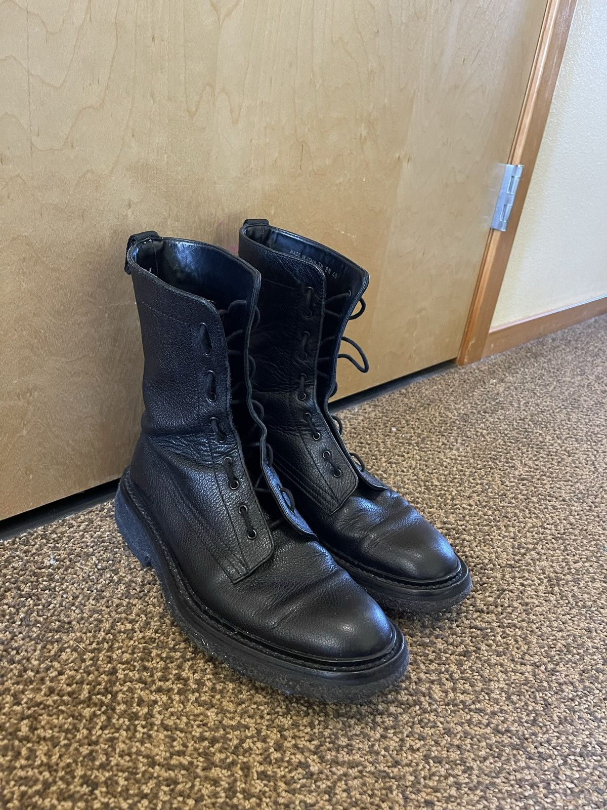 image of Dior Navigate Pebbled Leather Shoes in Black, Men's (Size 9.5)