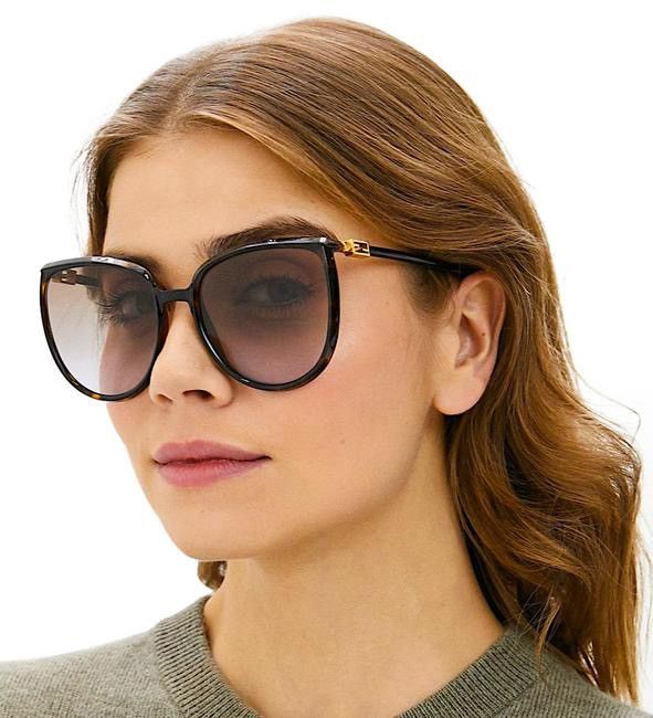 Fendi Fendi Brown Butterfly Ladies Sunglasses FF 0432/G/S 
