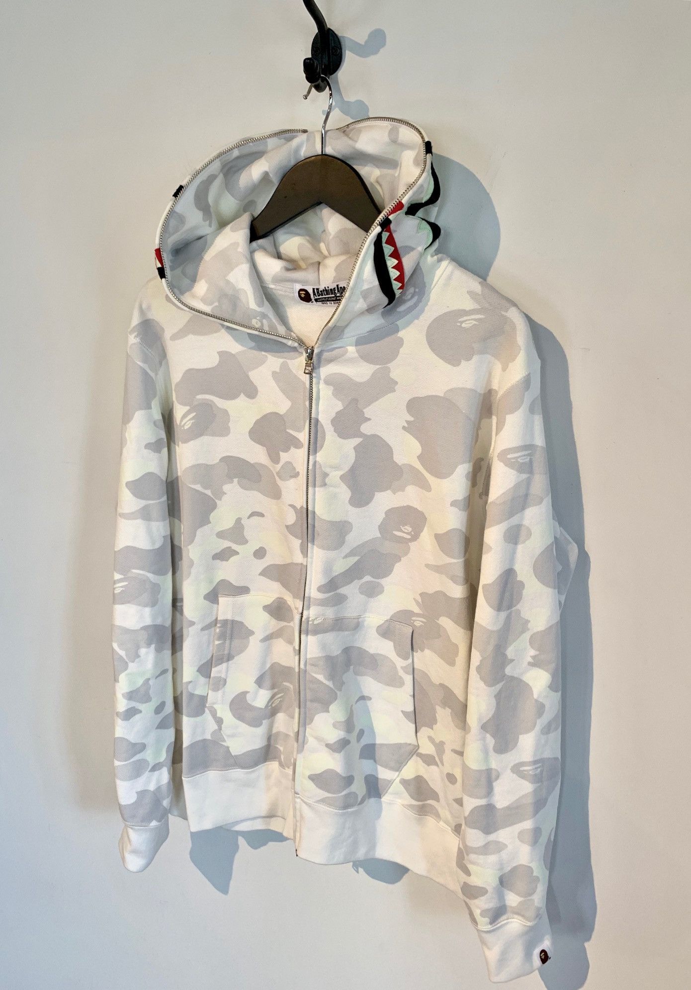 BAPE White Camo Shark Hoodie (Glow In The Dark)