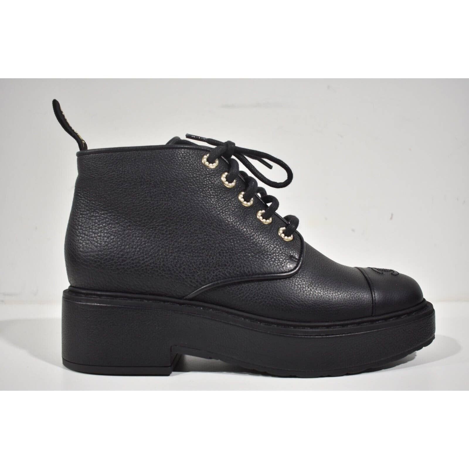 Chanel Chanel 20B Black Buffalo Biker Ankle Short Boots 41.5 Grailed