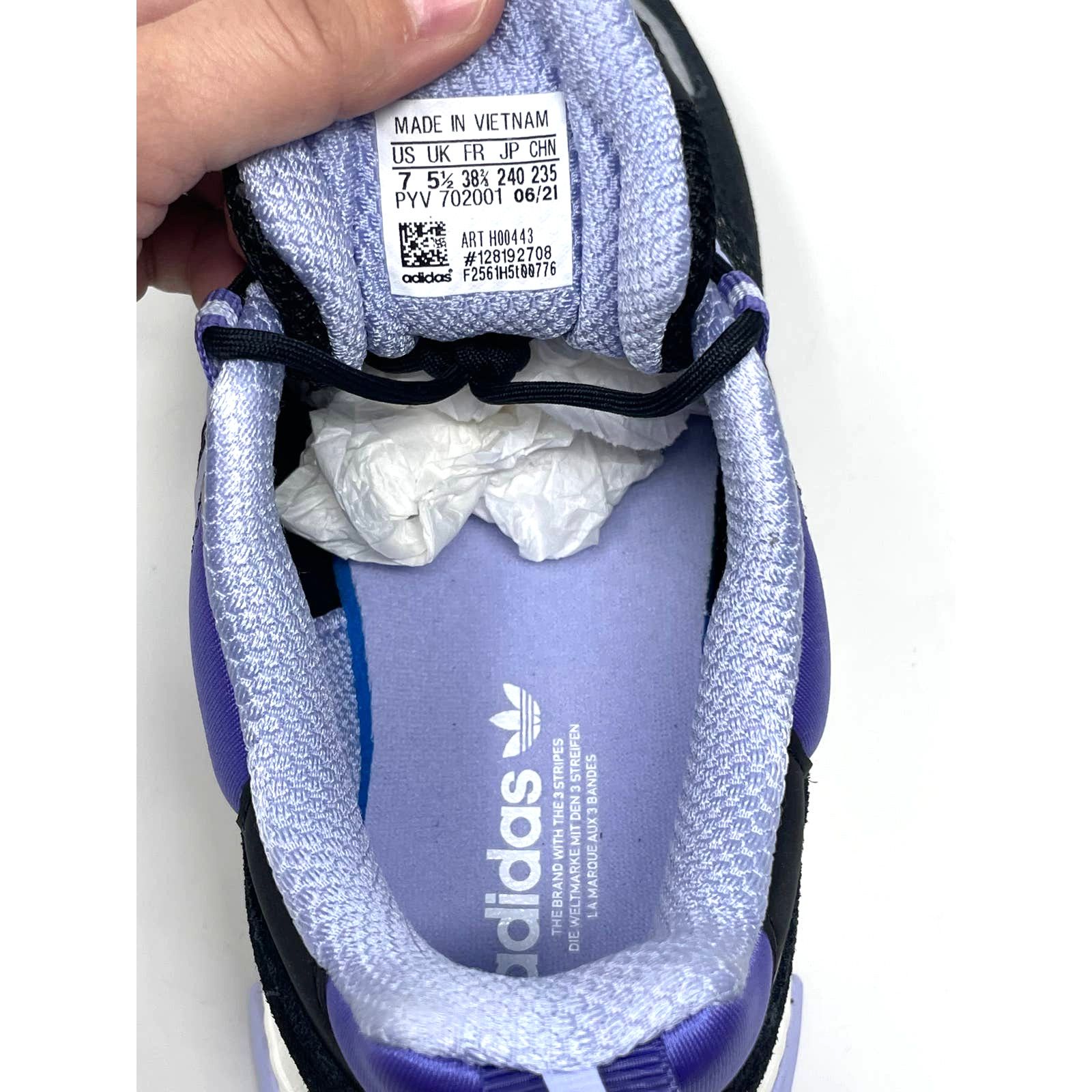 Adidas ZX 1K Boost Women's Size 7 Running Shoes Black Purple