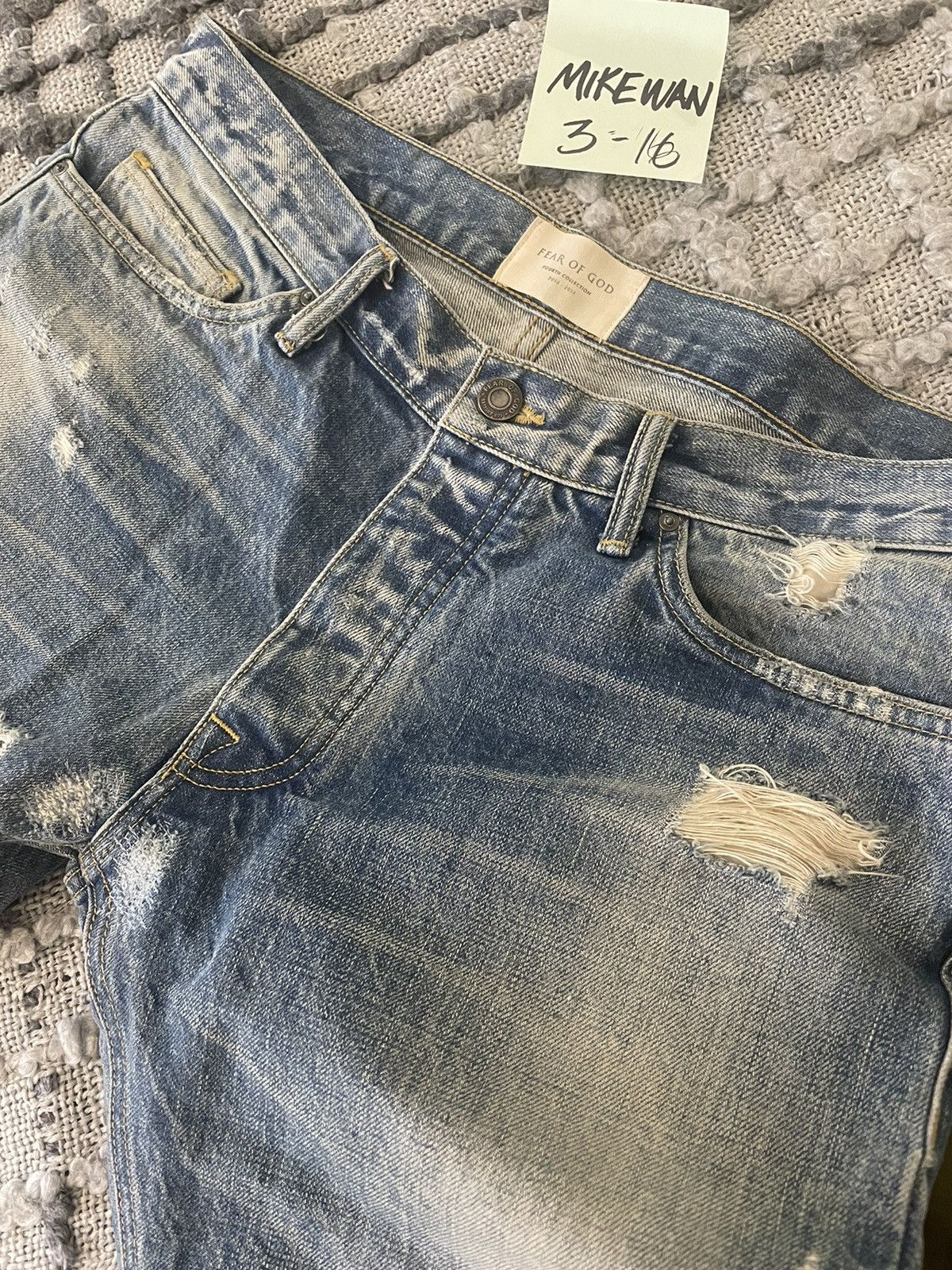 Fear of God RARE Fear of God Indigo Denim Pants jeans 33 mint essentials Size US 33 - 8 Thumbnail