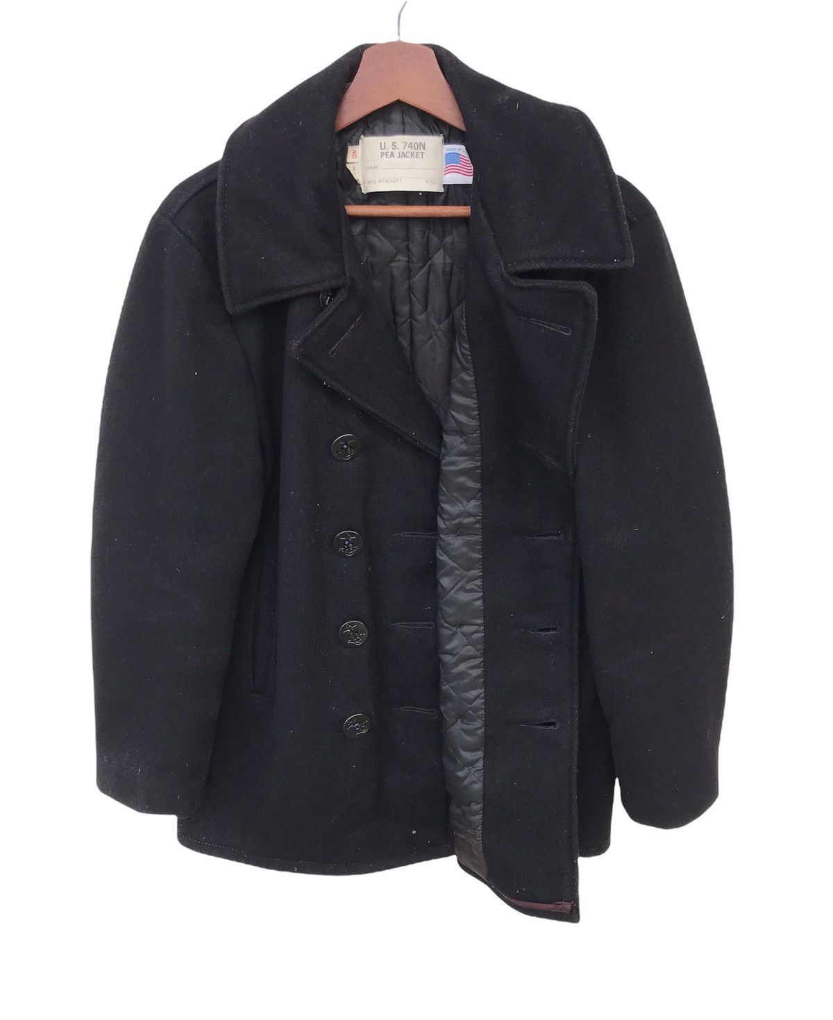 Schott Vintage Schott U.S 740N Wool Peacoat Jacket Size US L / EU 52-54 / 3 - 2 Thumbnail