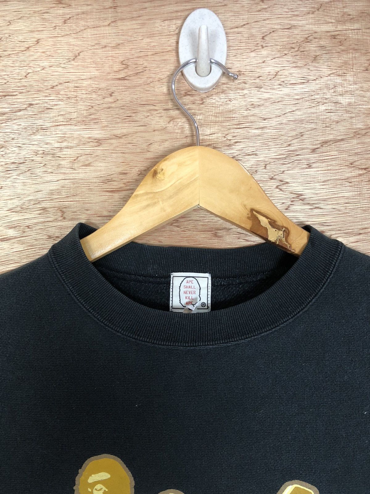 Bape × Vintage Bathing Ape Spellout Black Jumper Size US XS / EU 42 / 0 - 5 Thumbnail