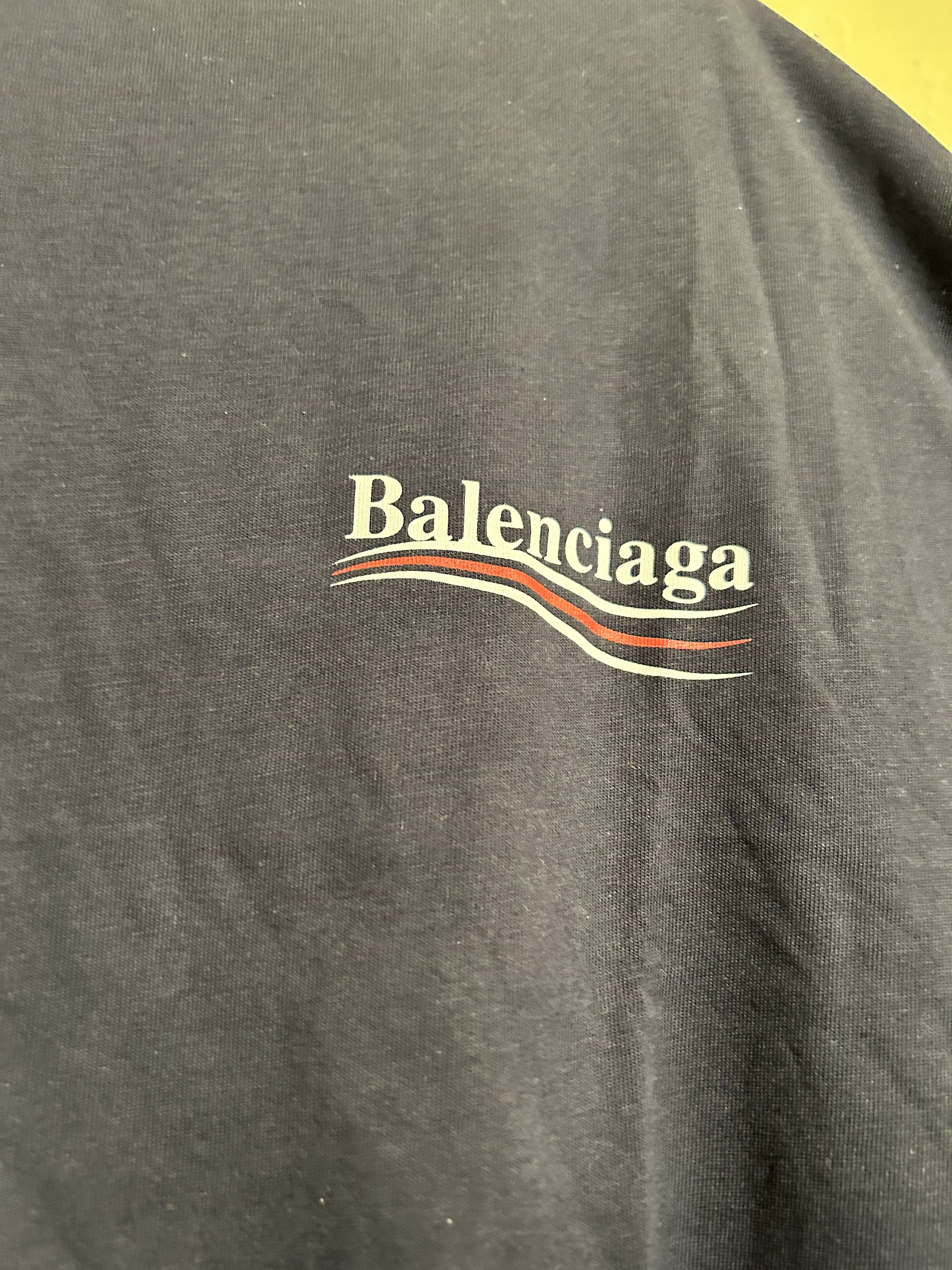 Balenciaga Balenciaga Navy Political Logo T-Shirt campaign bernie Size US XL / EU 56 / 4 - 2 Thumbnail
