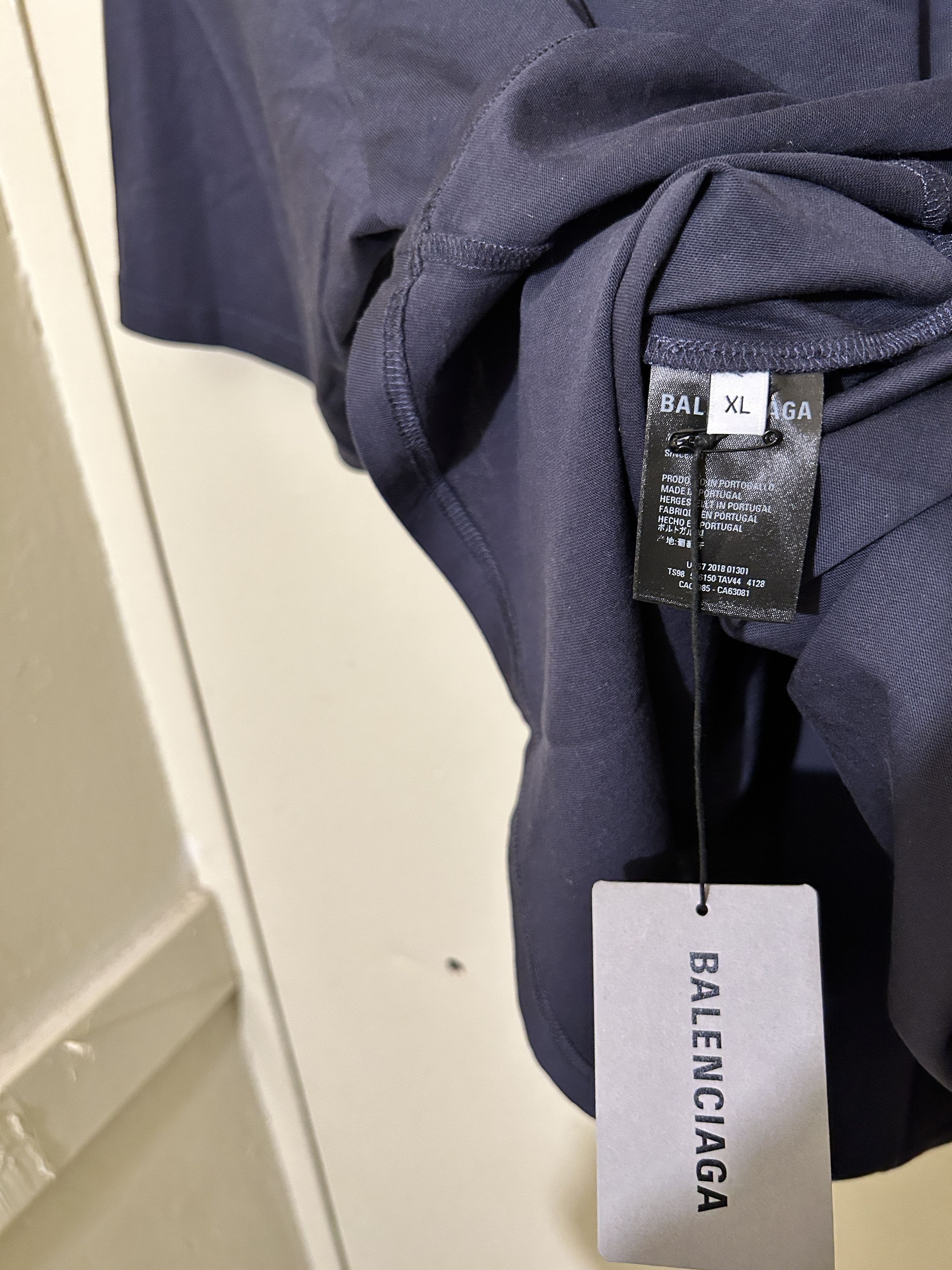 Balenciaga Balenciaga Navy Political Logo T-Shirt campaign bernie Size US XL / EU 56 / 4 - 8 Thumbnail