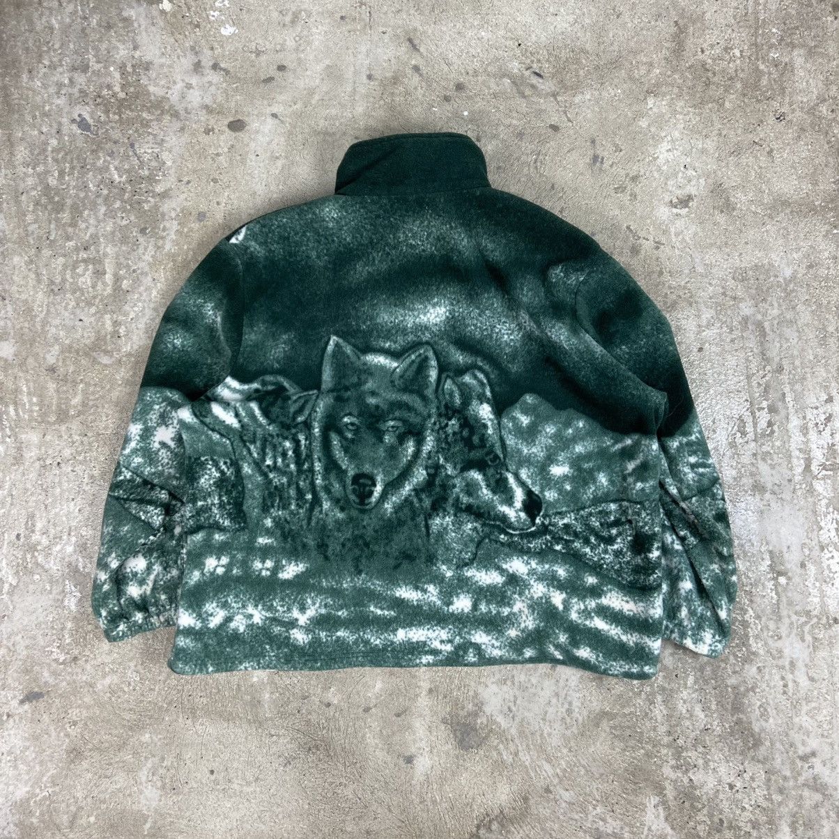 Japanese Brand EMERALD SHERPA 1990s AMAZING WOLF TEDDY FLEECE JACKET Size US XL / EU 56 / 4 - 4 Thumbnail