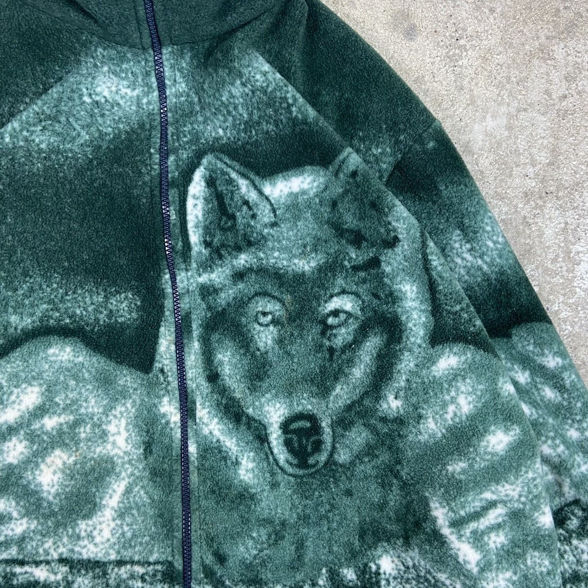 Japanese Brand EMERALD SHERPA 1990s AMAZING WOLF TEDDY FLEECE JACKET Size US XL / EU 56 / 4 - 7 Thumbnail