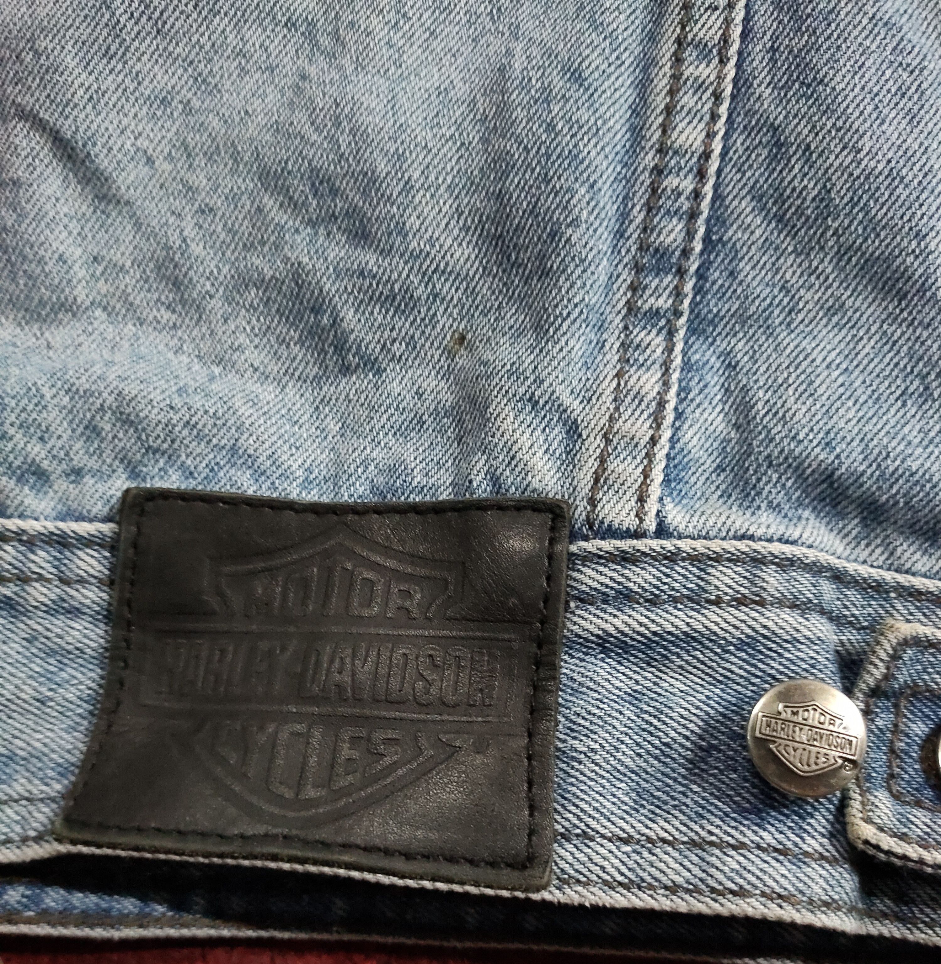 Harley Davidson × Vintage Trucker Jacket denim Harley Davidson vintage less sleeve Size US S / EU 44-46 / 1 - 7 Thumbnail