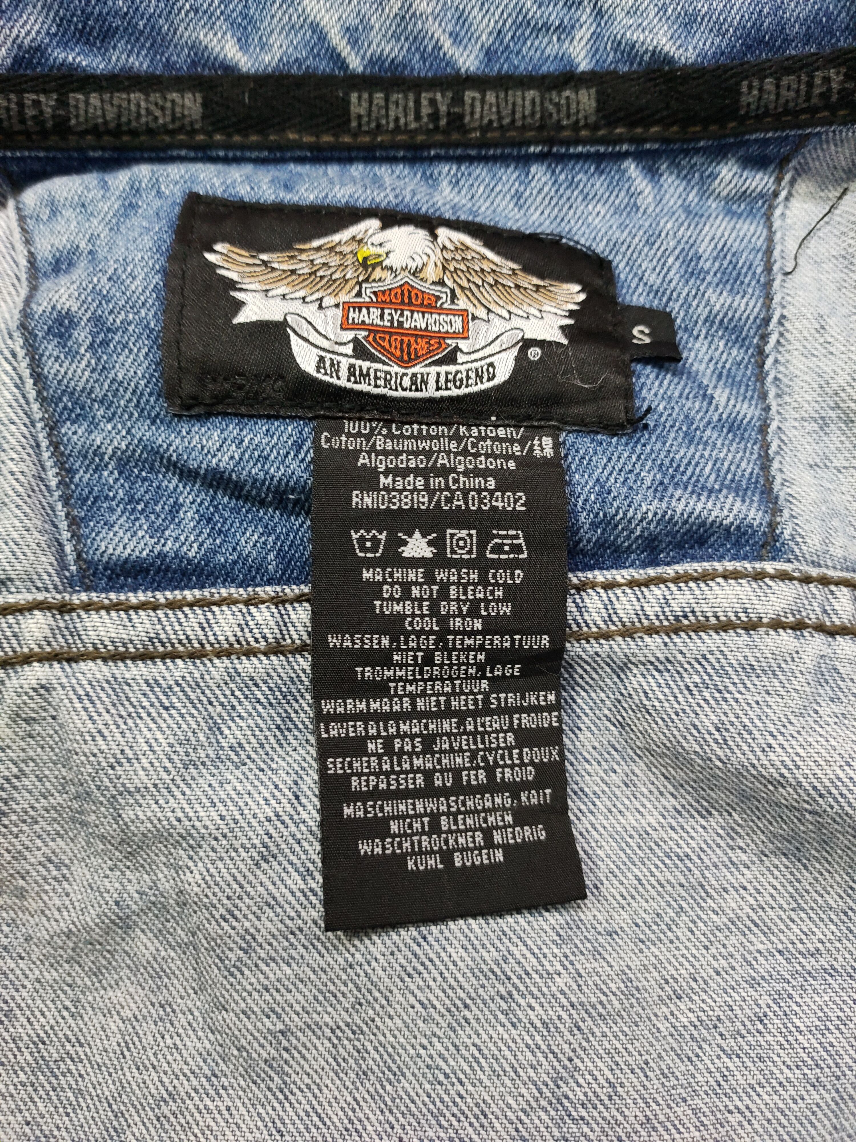 Harley Davidson × Vintage Trucker Jacket denim Harley Davidson vintage less sleeve Size US S / EU 44-46 / 1 - 10 Thumbnail