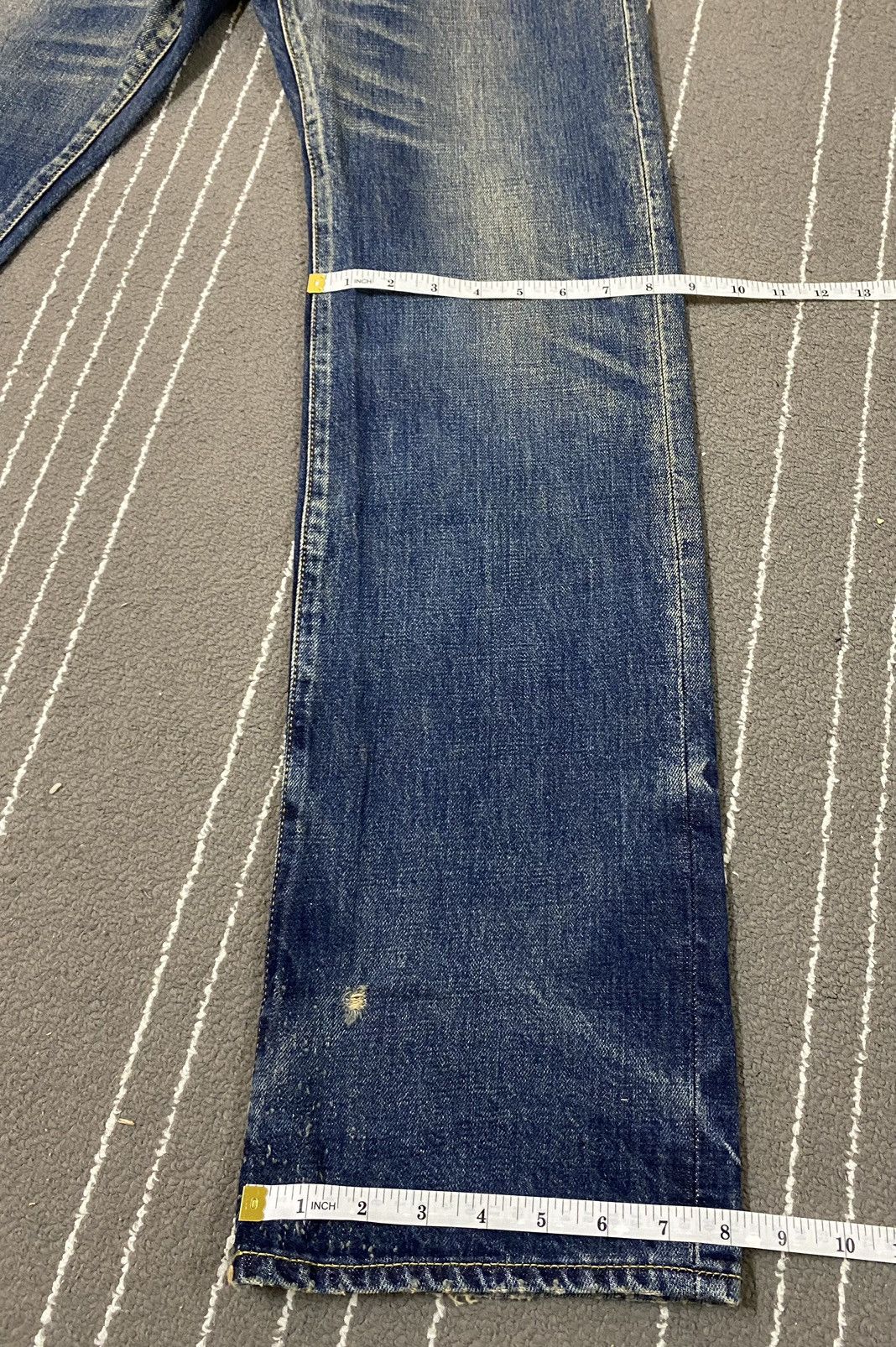 Vintage 🇯🇵 SEMANTIC DESIGN SELVEDGE REDLINE DISTRESSED DENIM JEANS Size US 31 - 18 Thumbnail
