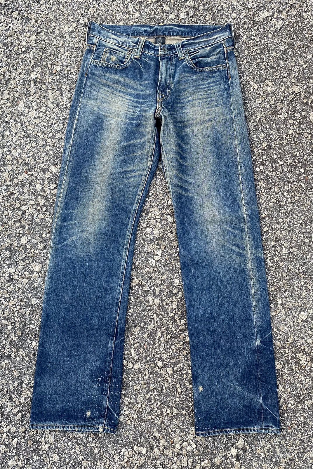 Vintage 🇯🇵 SEMANTIC DESIGN SELVEDGE REDLINE DISTRESSED DENIM JEANS Size US 31 - 1 Thumbnail