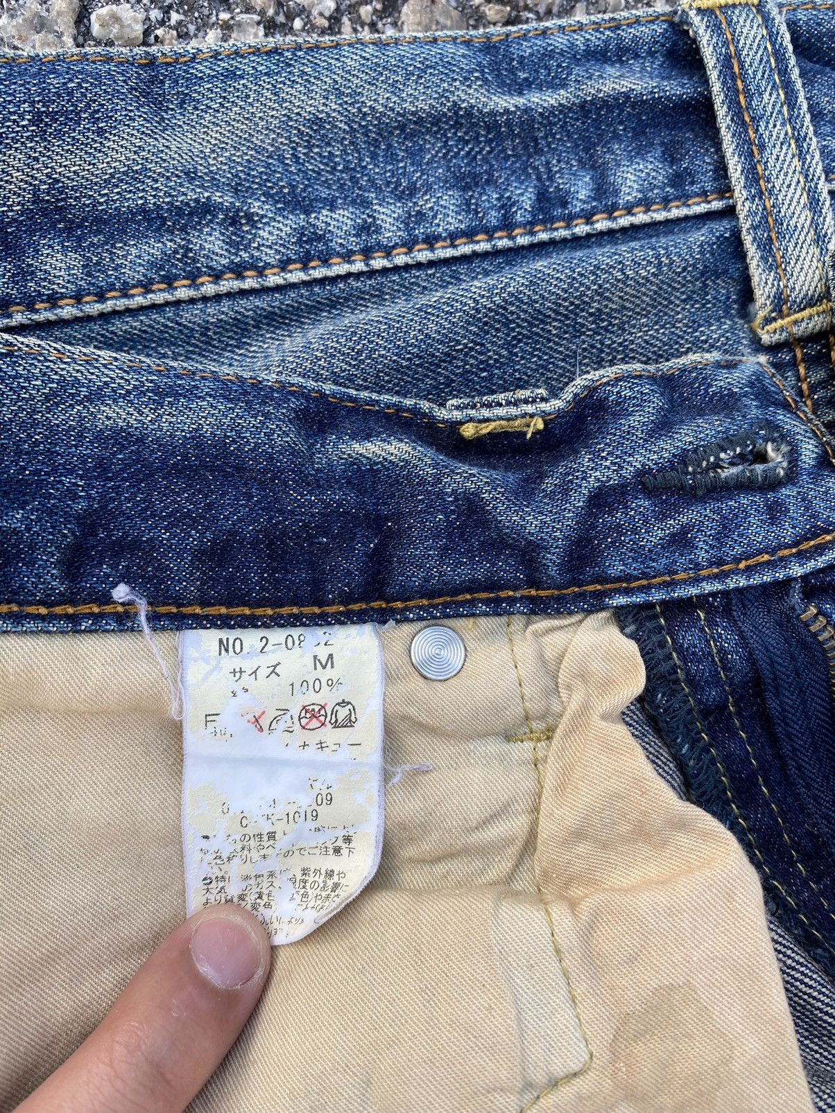 Vintage 🇯🇵 SEMANTIC DESIGN SELVEDGE REDLINE DISTRESSED DENIM JEANS Size US 31 - 12 Thumbnail