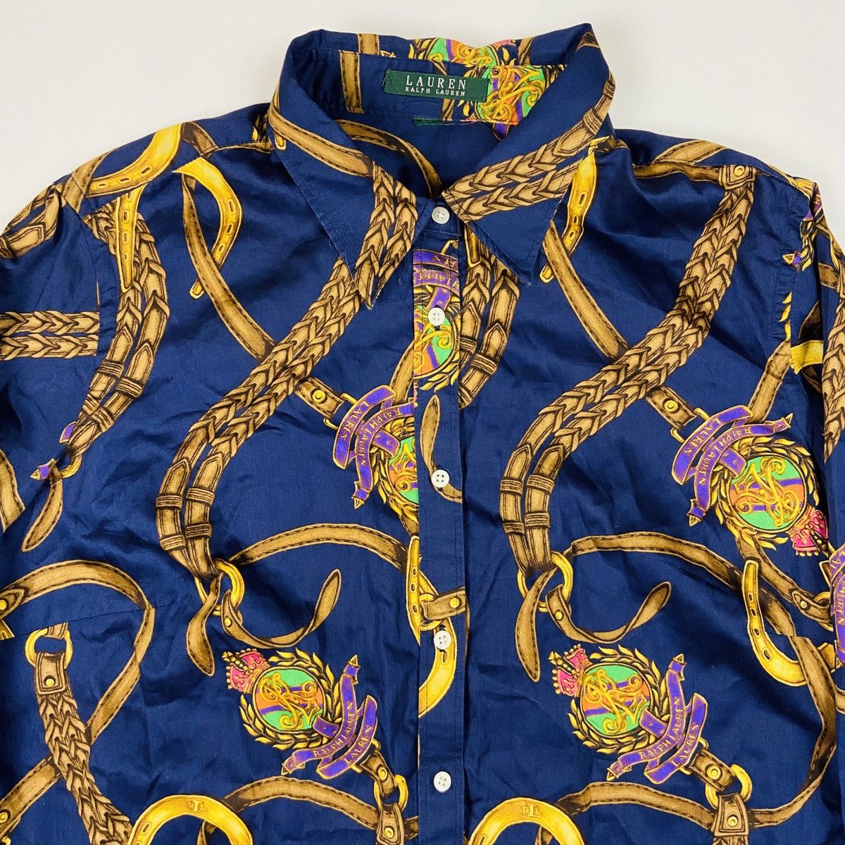 Ralph Lauren GREEN LABEL PRINTED CHAINS SHIRT - 1372 Size US M / EU 48-50 / 2 - 2 Thumbnail