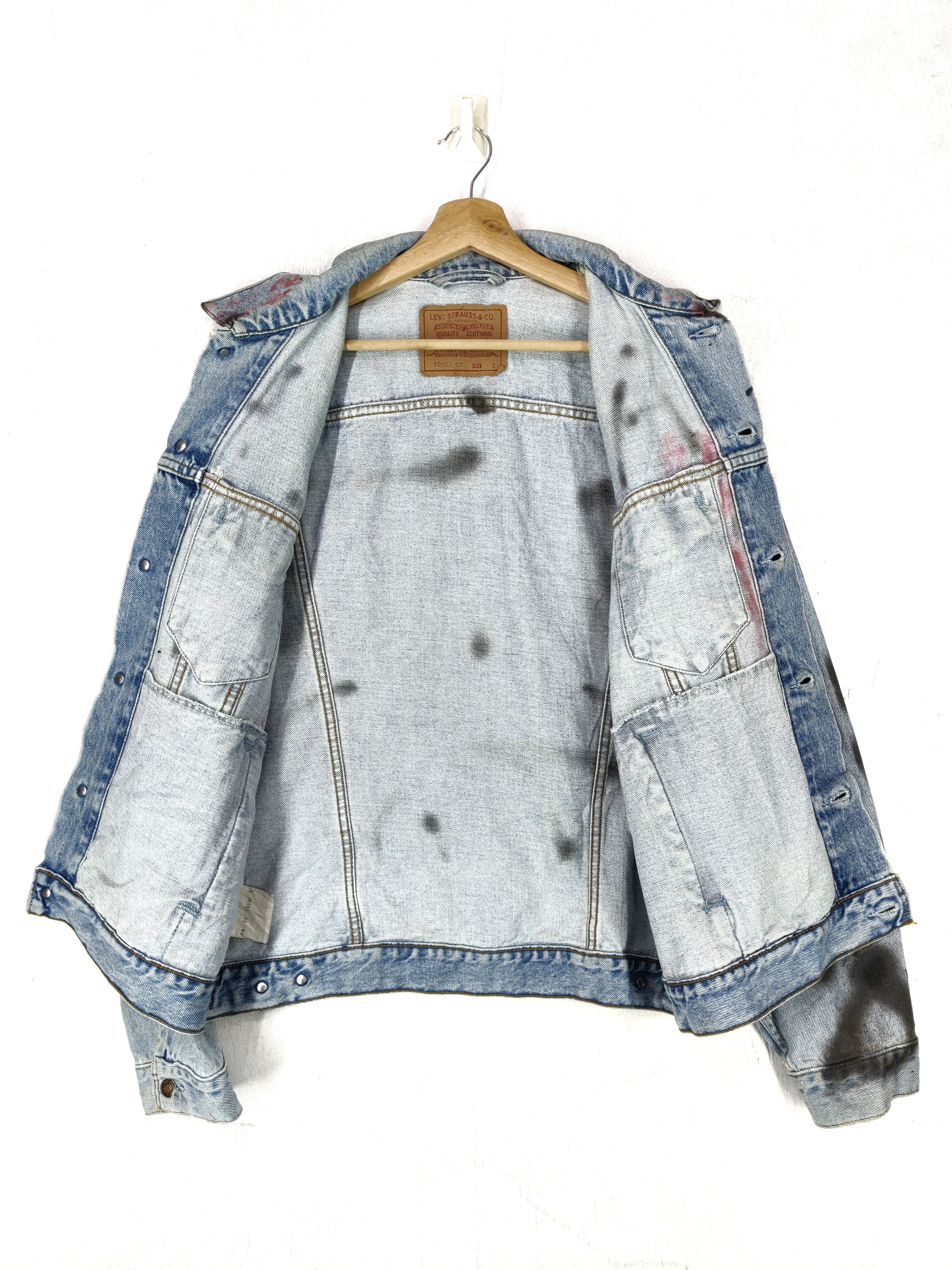 Levi's Vintage Clothing Vintage 90s Levis Custom Paint Splatter Art Denim Jacket Size US L / EU 52-54 / 3 - 11 Thumbnail