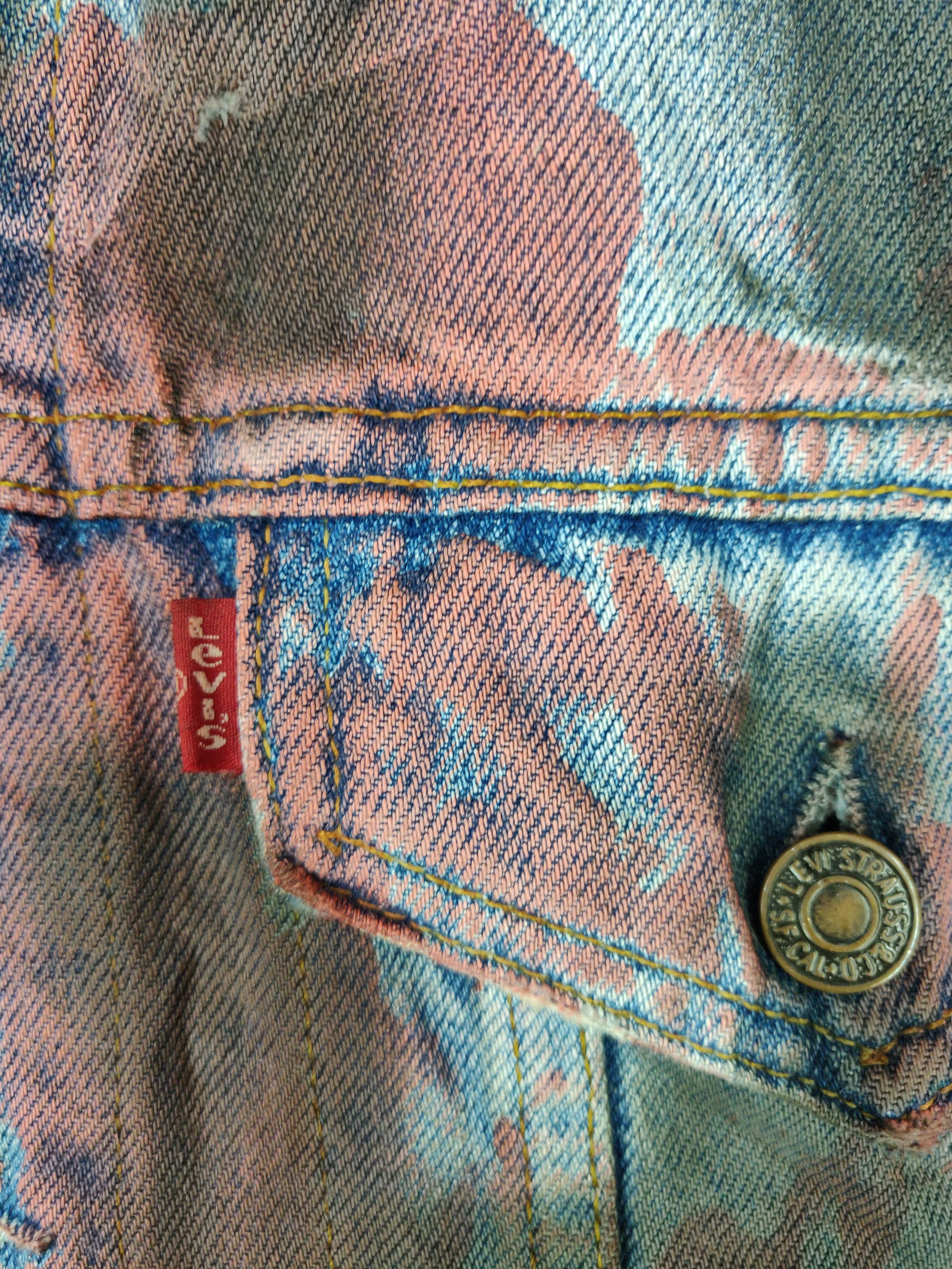 Levi's Vintage Clothing Vintage 90s Levis Custom Paint Splatter Art Denim Jacket Size US L / EU 52-54 / 3 - 14 Thumbnail