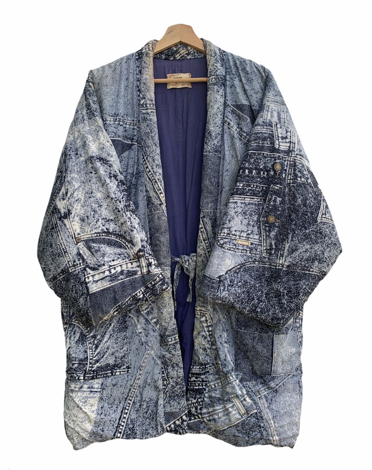 Indigo × Japanese Brand Vintage Japanese Traditional Indigo Style Kimono Jacket Size US L / EU 52-54 / 3 - 7 Thumbnail