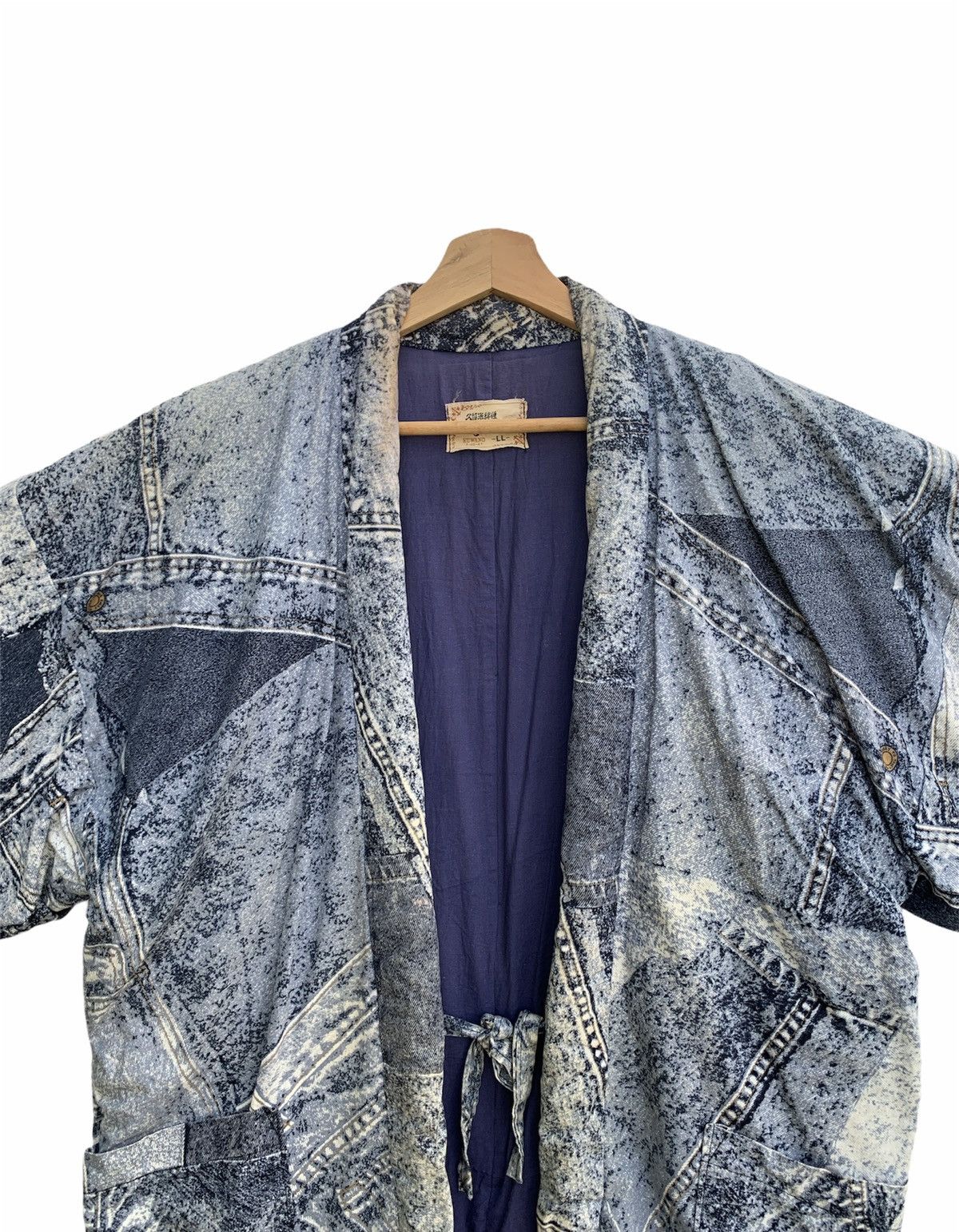 Indigo × Japanese Brand Vintage Japanese Traditional Indigo Style Kimono Jacket Size US L / EU 52-54 / 3 - 3 Thumbnail