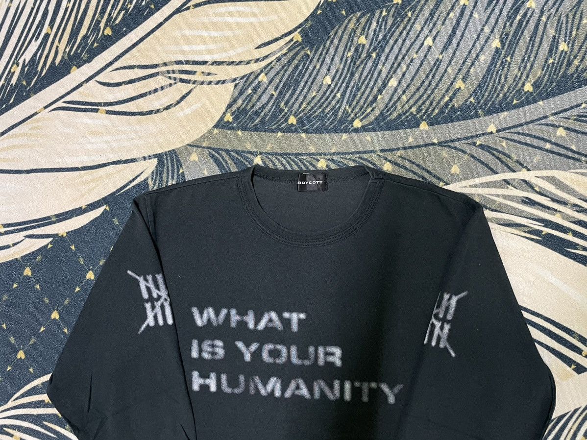 Boycott × Designer × Vintage Vintage What is your humanity Long Sleeve Size US M / EU 48-50 / 2 - 3 Thumbnail
