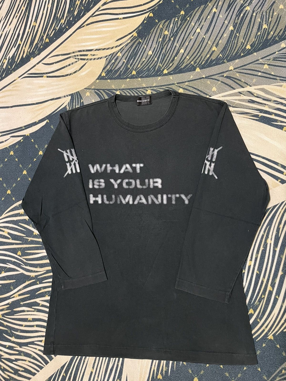 Boycott × Designer × Vintage Vintage What is your humanity Long Sleeve Size US M / EU 48-50 / 2 - 1 Thumbnail