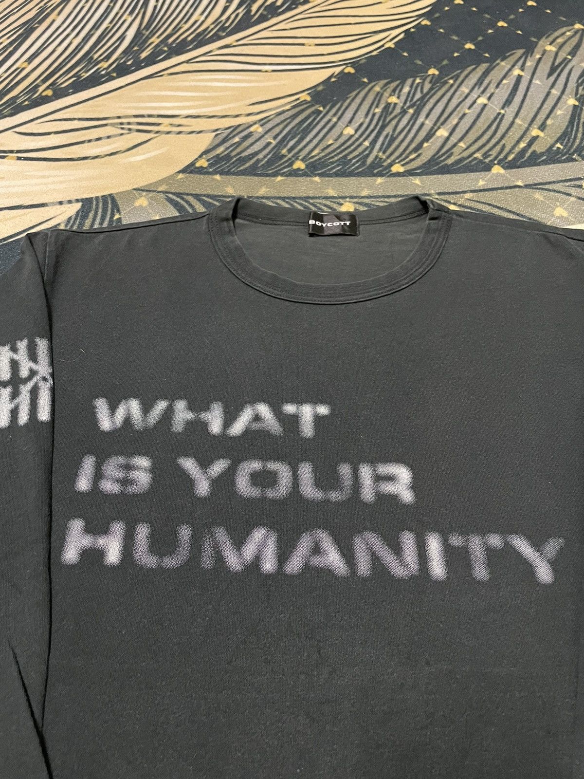 Boycott × Designer × Vintage Vintage What is your humanity Long Sleeve Size US M / EU 48-50 / 2 - 2 Thumbnail