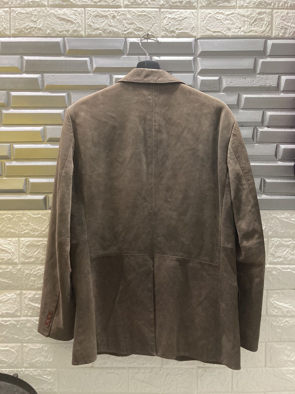 Yohji Yamamoto AAR Yohji Yamamoto Leather blazer Jacket Size US M / EU 48-50 / 2 - 2 Thumbnail
