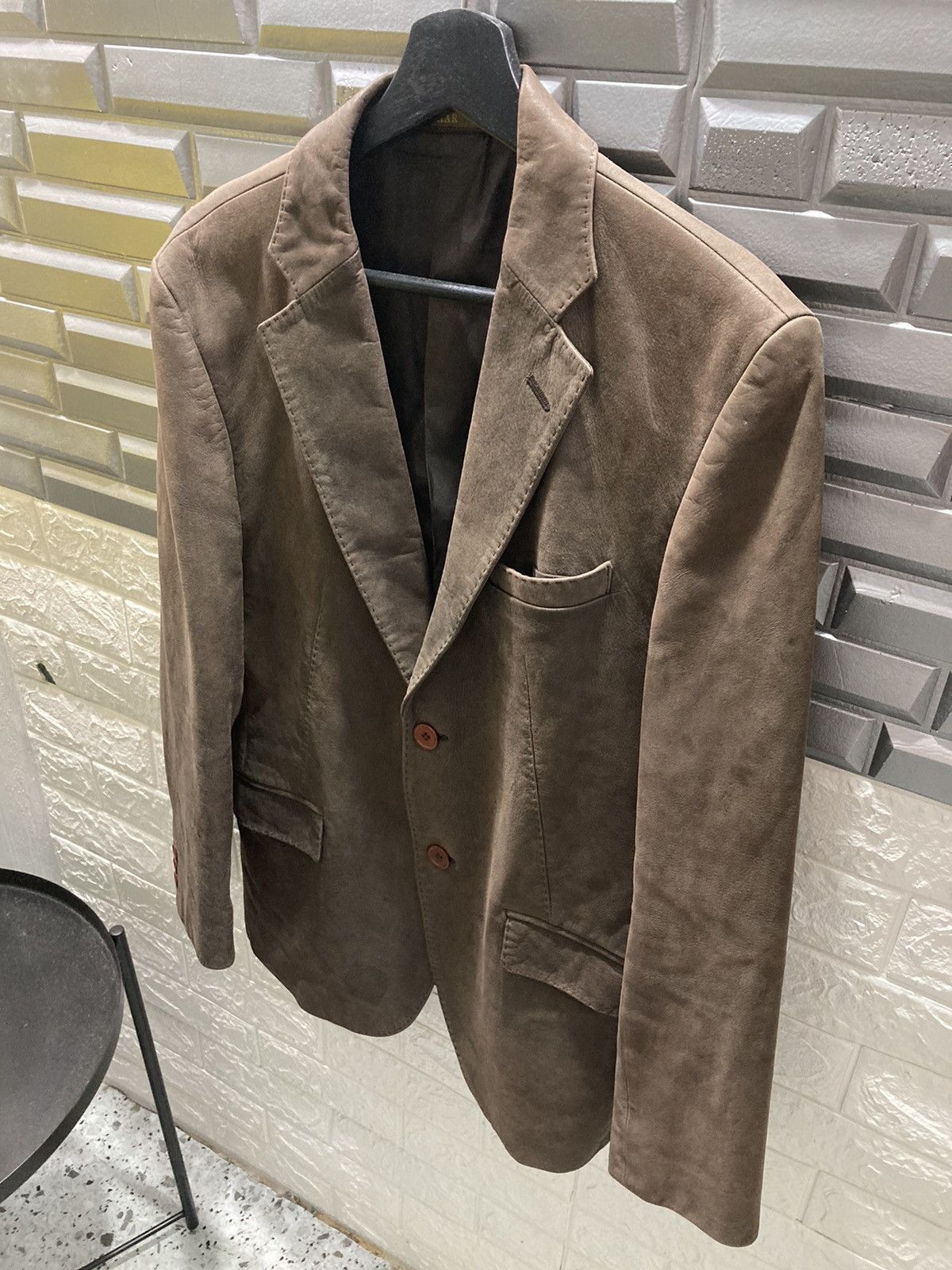 Yohji Yamamoto AAR Yohji Yamamoto Leather blazer Jacket Size US M / EU 48-50 / 2 - 4 Thumbnail