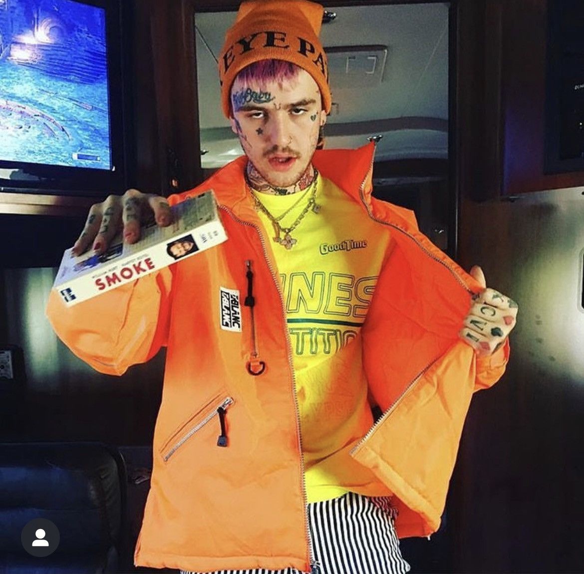 Clothing Lil Peep Yellow Gap Hoodie LIL PEEP Construction Jacket