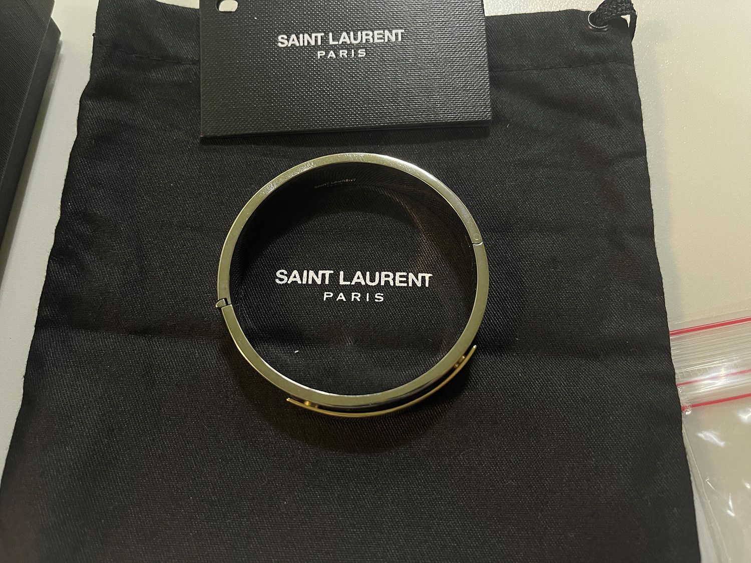 Saint Laurent Paris Saint Laurent Paris Bapteme Id Bracelet In Silver Vermeil Size ONE SIZE - 3 Thumbnail