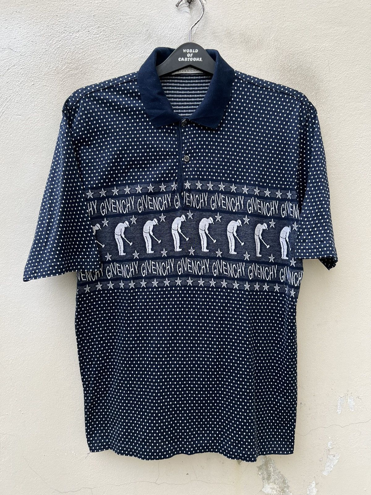 Vintage Vintage Givenchy Italy Polka Dot Golfer Polo Shirt Size US M / EU 48-50 / 2 - 5 Thumbnail