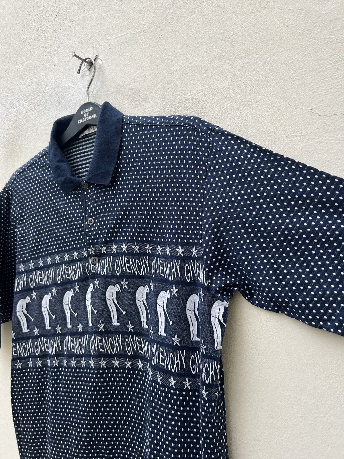 Vintage Vintage Givenchy Italy Polka Dot Golfer Polo Shirt Size US M / EU 48-50 / 2 - 8 Thumbnail