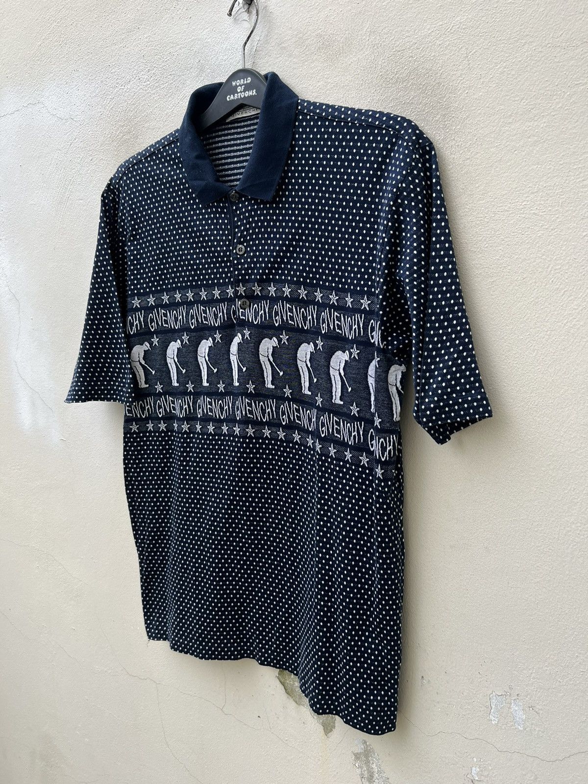 Vintage Vintage Givenchy Italy Polka Dot Golfer Polo Shirt Size US M / EU 48-50 / 2 - 11 Thumbnail