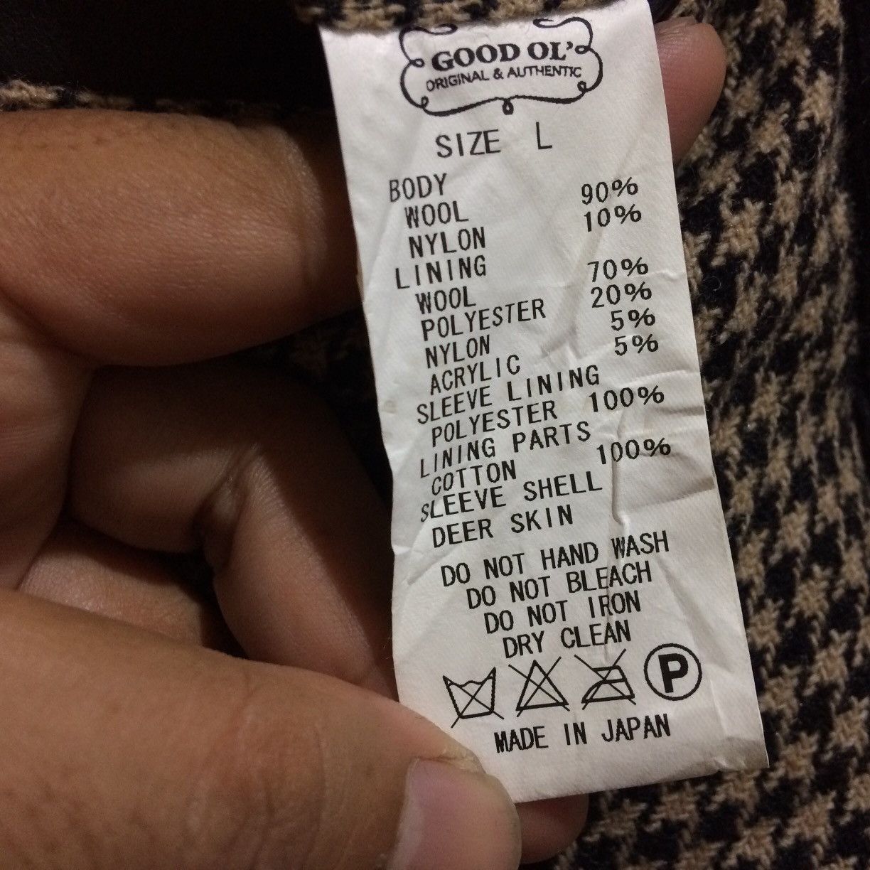 Japanese Brand Good OL' & Co Wool Blanket X deer Skin Sleeve Jacket Size US L / EU 52-54 / 3 - 11 Thumbnail