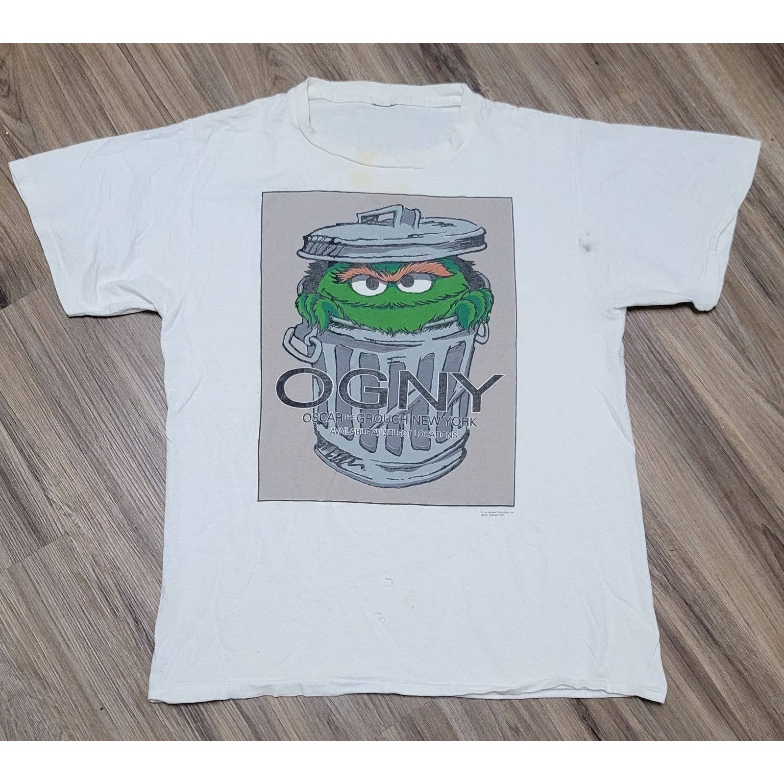Vtg 90s Oscar The Grouch New York OGNY Tshirt Sesame Street 