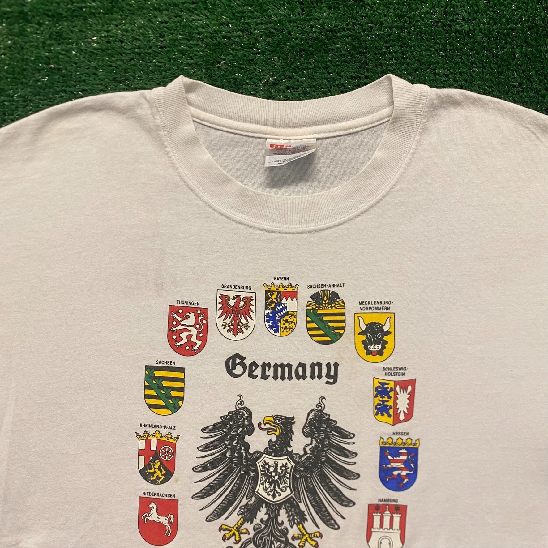 Hanes Germany State Flags Vintage 90s T-Shirt Size US L / EU 52-54 / 3 - 2 Thumbnail