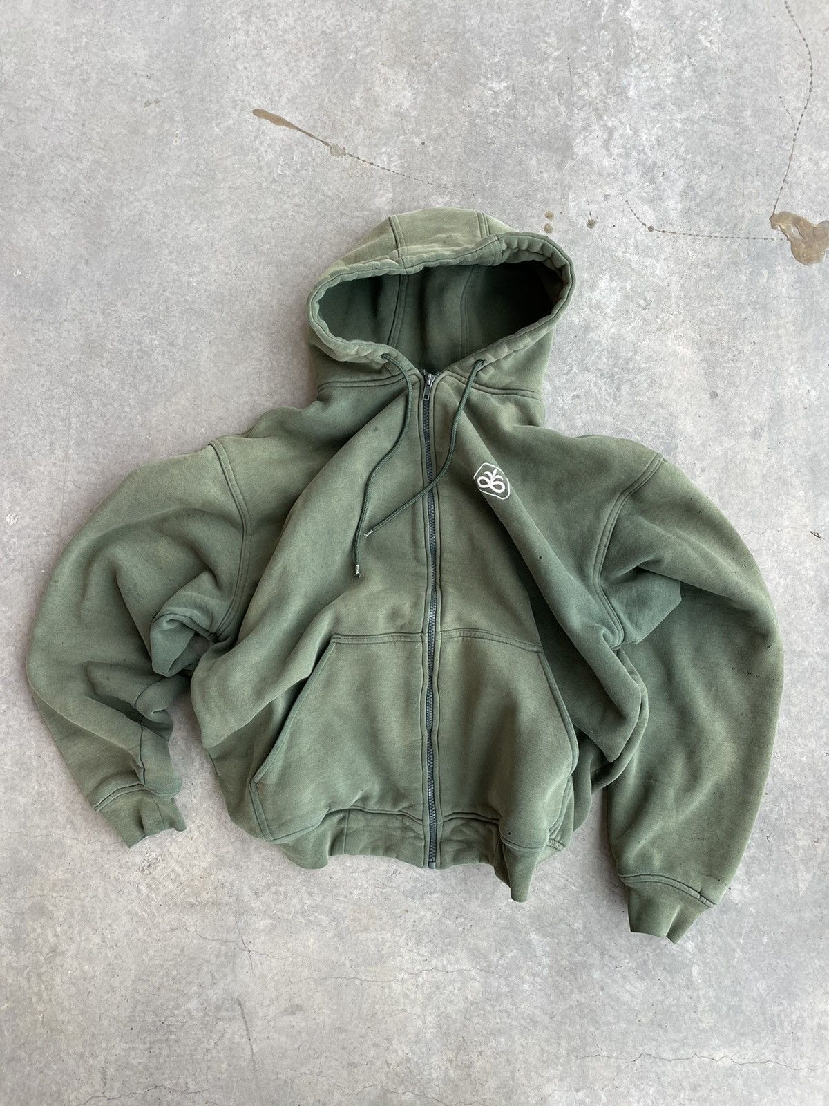Vintage 80s thermal lined full zip sweatshirt Size US XL / EU 56 / 4 - 1 Thumbnail