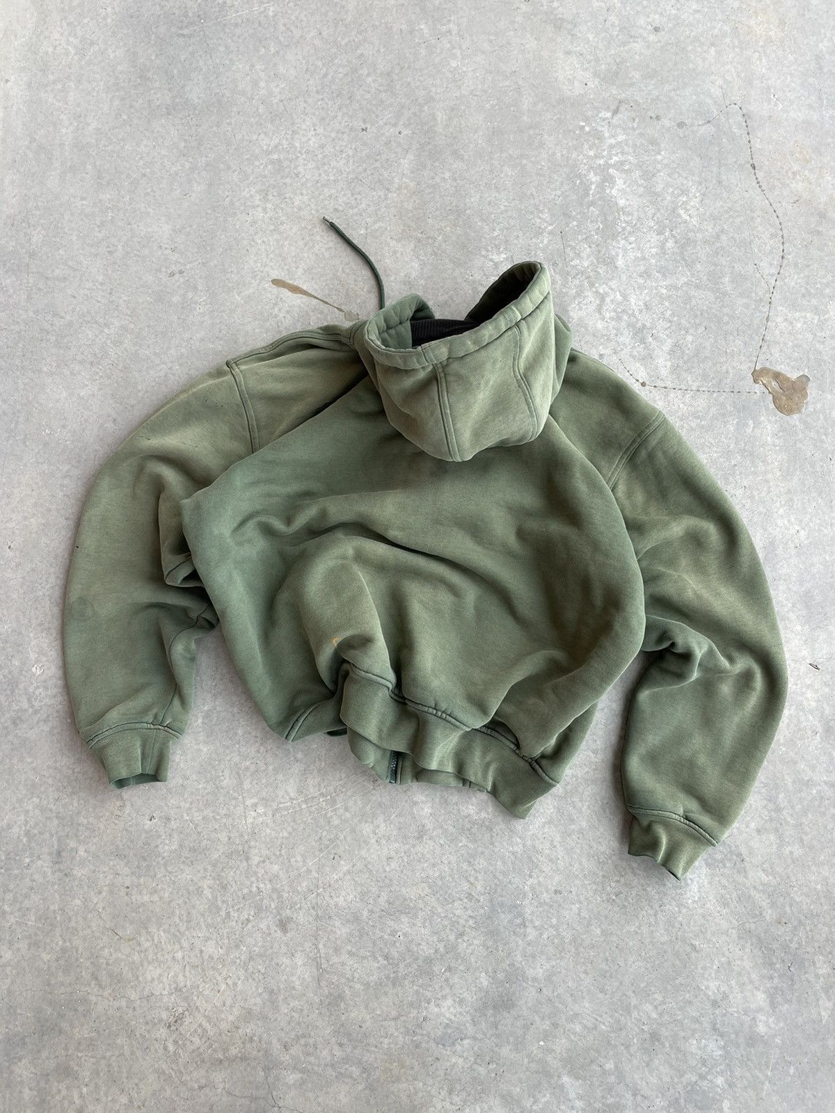 Vintage 80s thermal lined full zip sweatshirt Size US XL / EU 56 / 4 - 2 Thumbnail