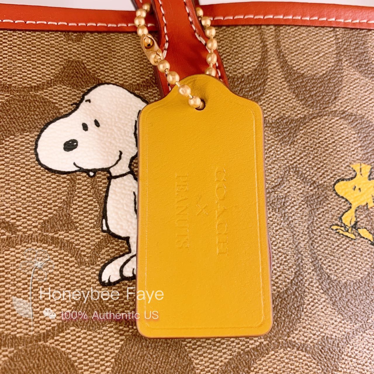 NWT Coach X Peanuts City Tote In Signature Canvas shops With Snoopy Woodstock Print