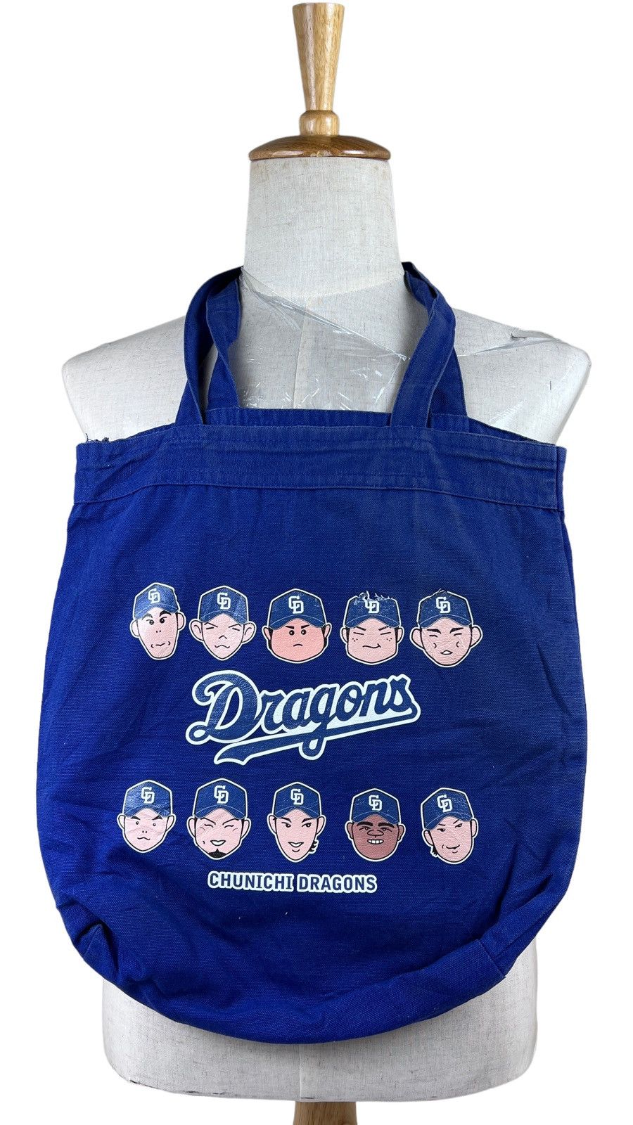 Vintage Vintage Chunichi Dragons Blue Canvas Shoulder Totebag Size ONE SIZE - 1 Thumbnail