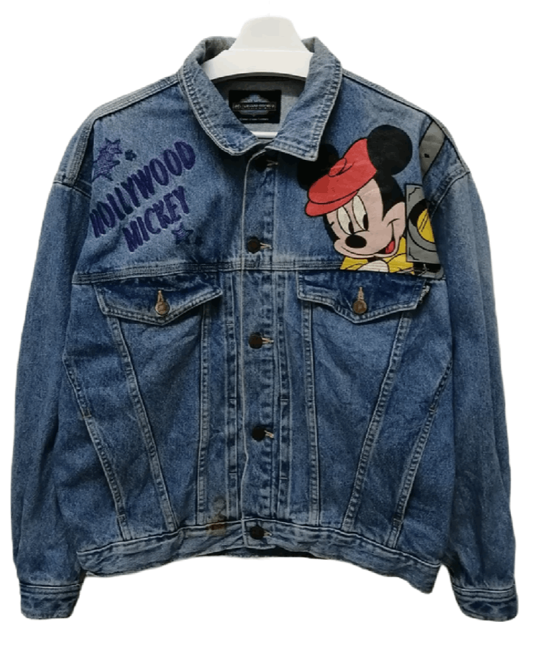 HOLLYWOOD MICKEY デニムジャケット Disney Vintage HOLLYWOOD MICKEY Walt Disney Denim Jacket