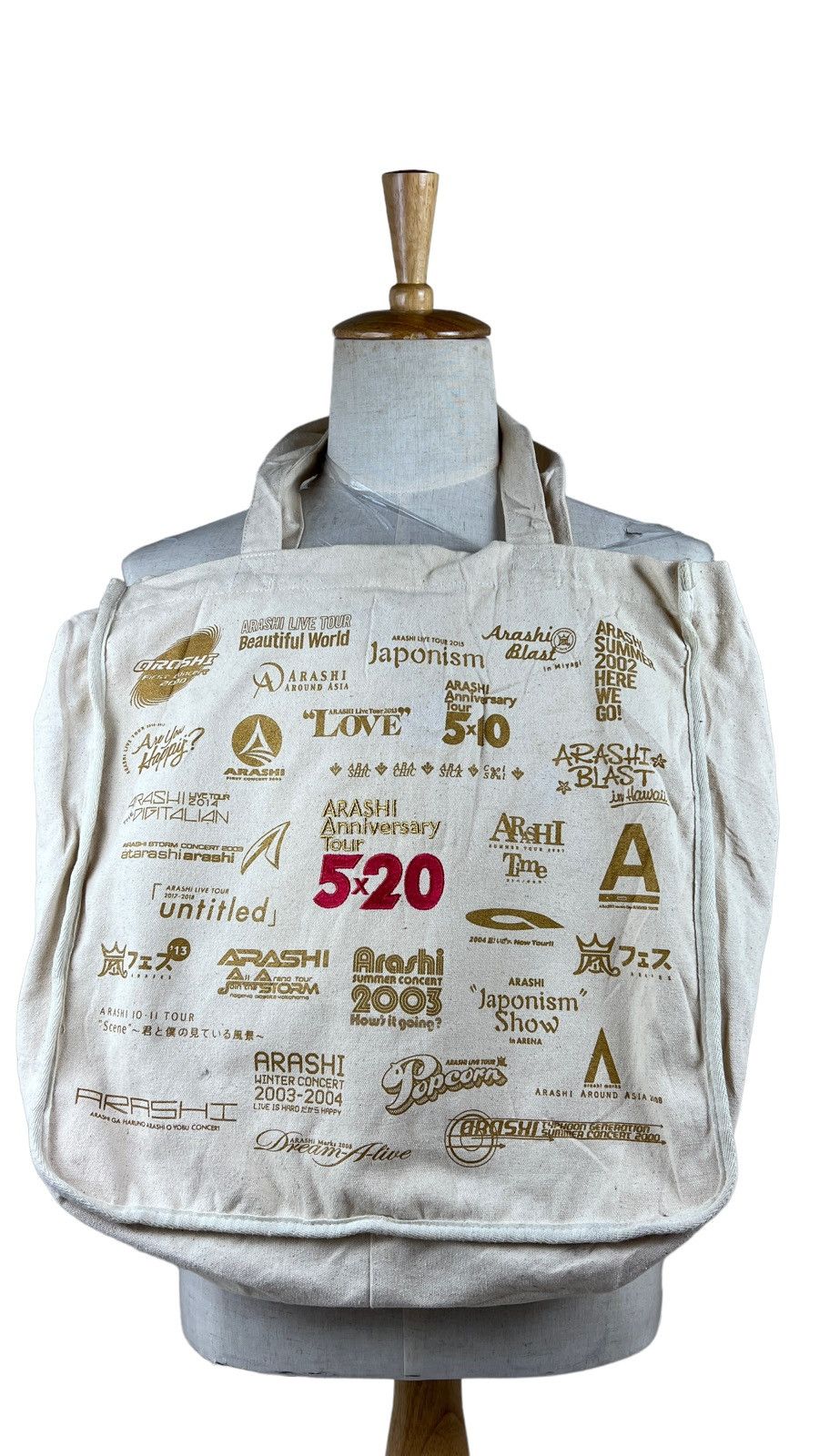 Japanese Brand Arashi Anniversary Tour Sling Canvas Shoulder Totebag Size ONE SIZE - 3 Thumbnail