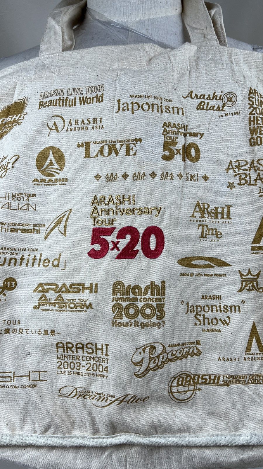 Japanese Brand Arashi Anniversary Tour Sling Canvas Shoulder Totebag Size ONE SIZE - 4 Thumbnail