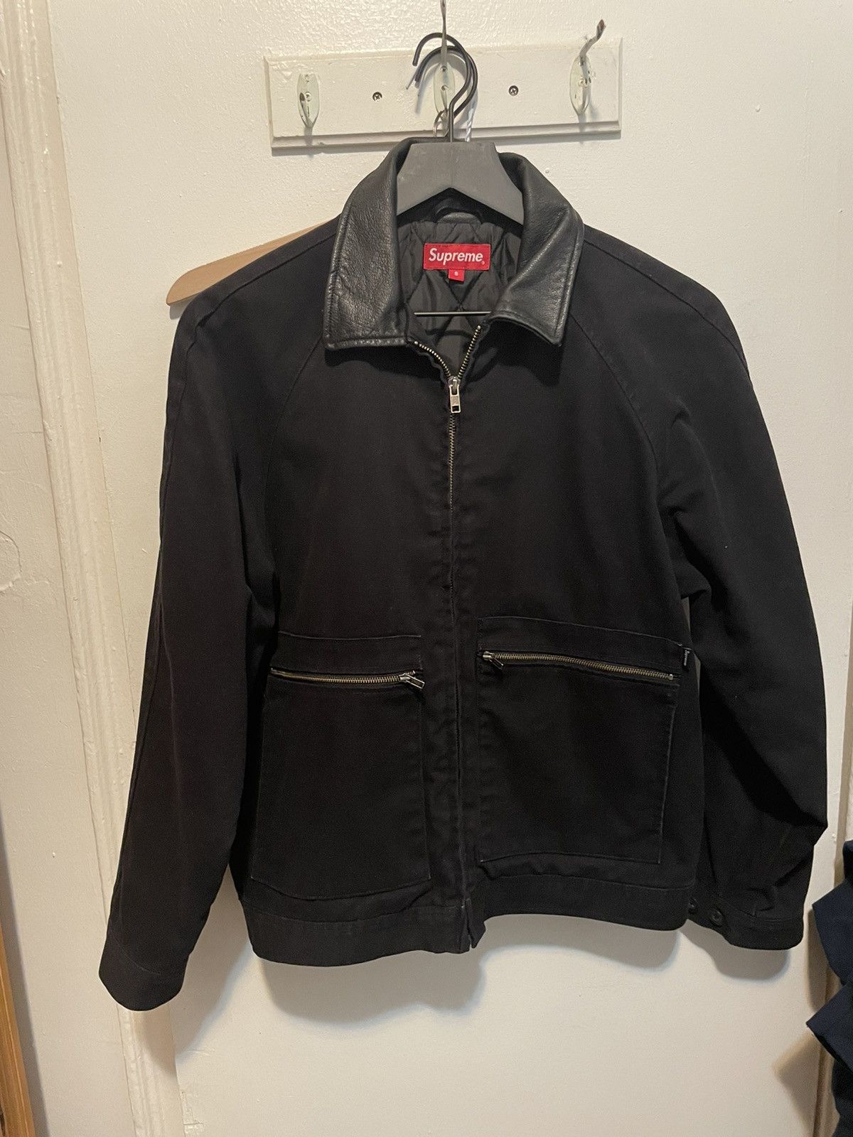 Supreme Supreme Leather Collar Work Jacket | Grailed