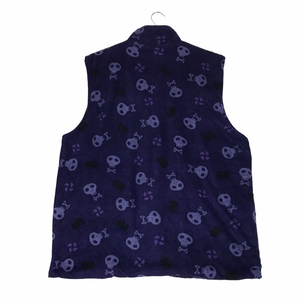 Vintage Vintage TOUKA Skull Halloween Fleece Button Vest Jacket Size US L / EU 52-54 / 3 - 5 Thumbnail