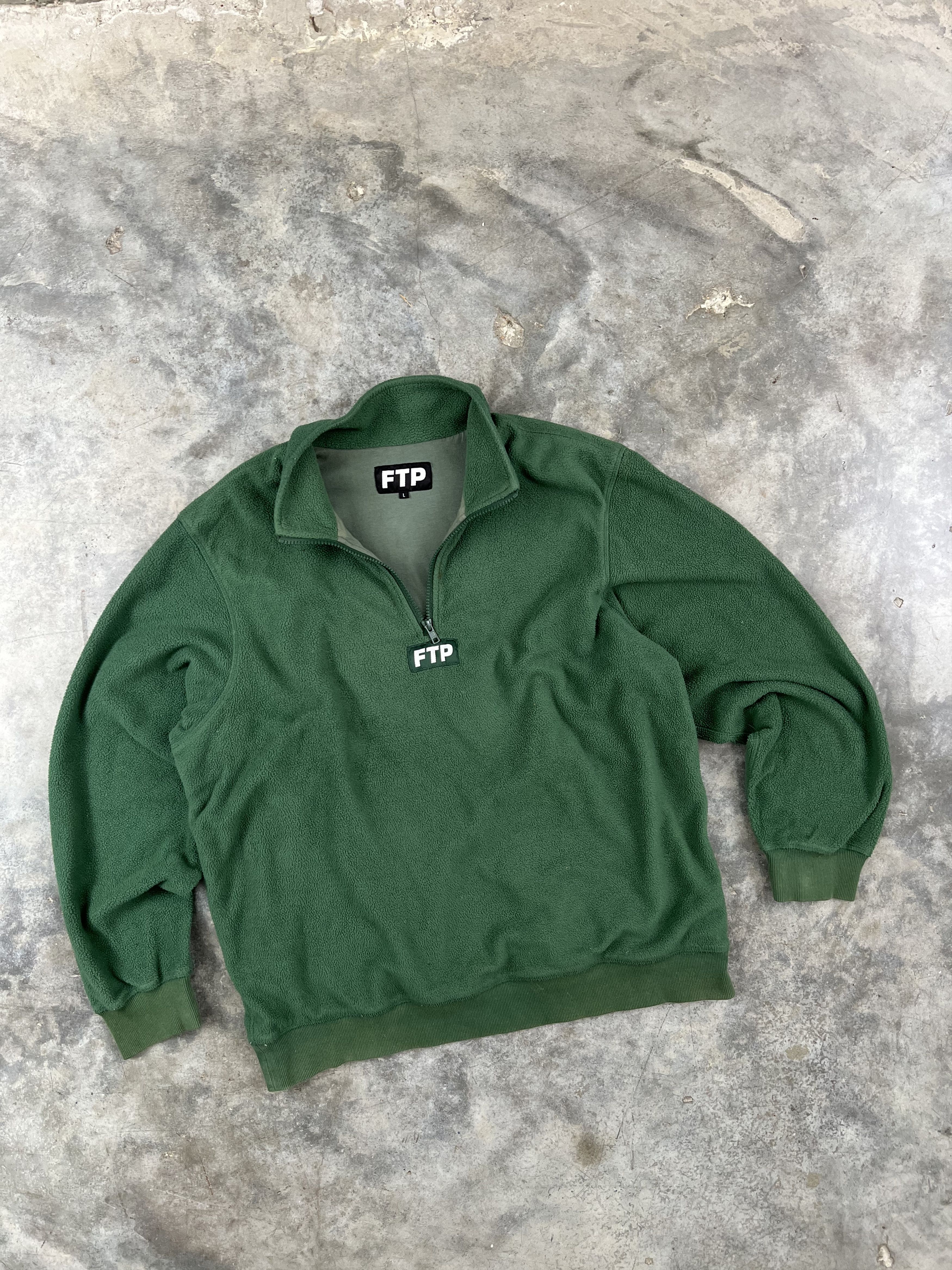 Fuck The Population FTP Sherpa Half Zip Jacket FW18 Green 🥣🧊❄️ Fleece Polar Size US L / EU 52-54 / 3 - 3 Thumbnail
