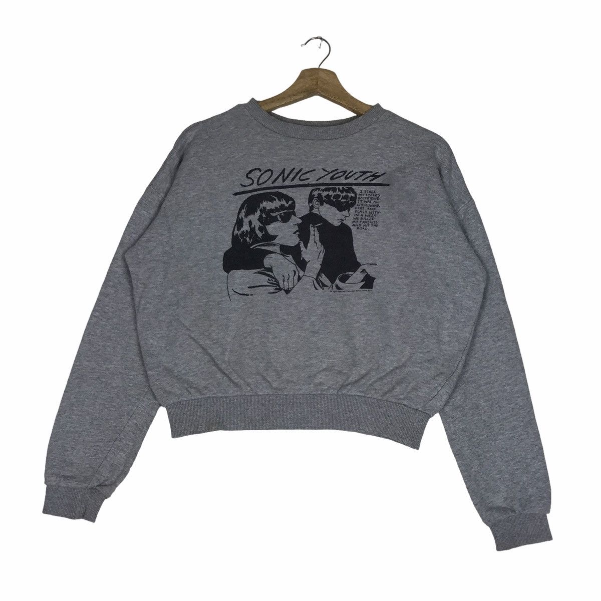 Band Tees 2104 SONIC YOUTH Cover Album Crop Top Crewneck Size US M / EU 48-50 / 2 - 1 Thumbnail